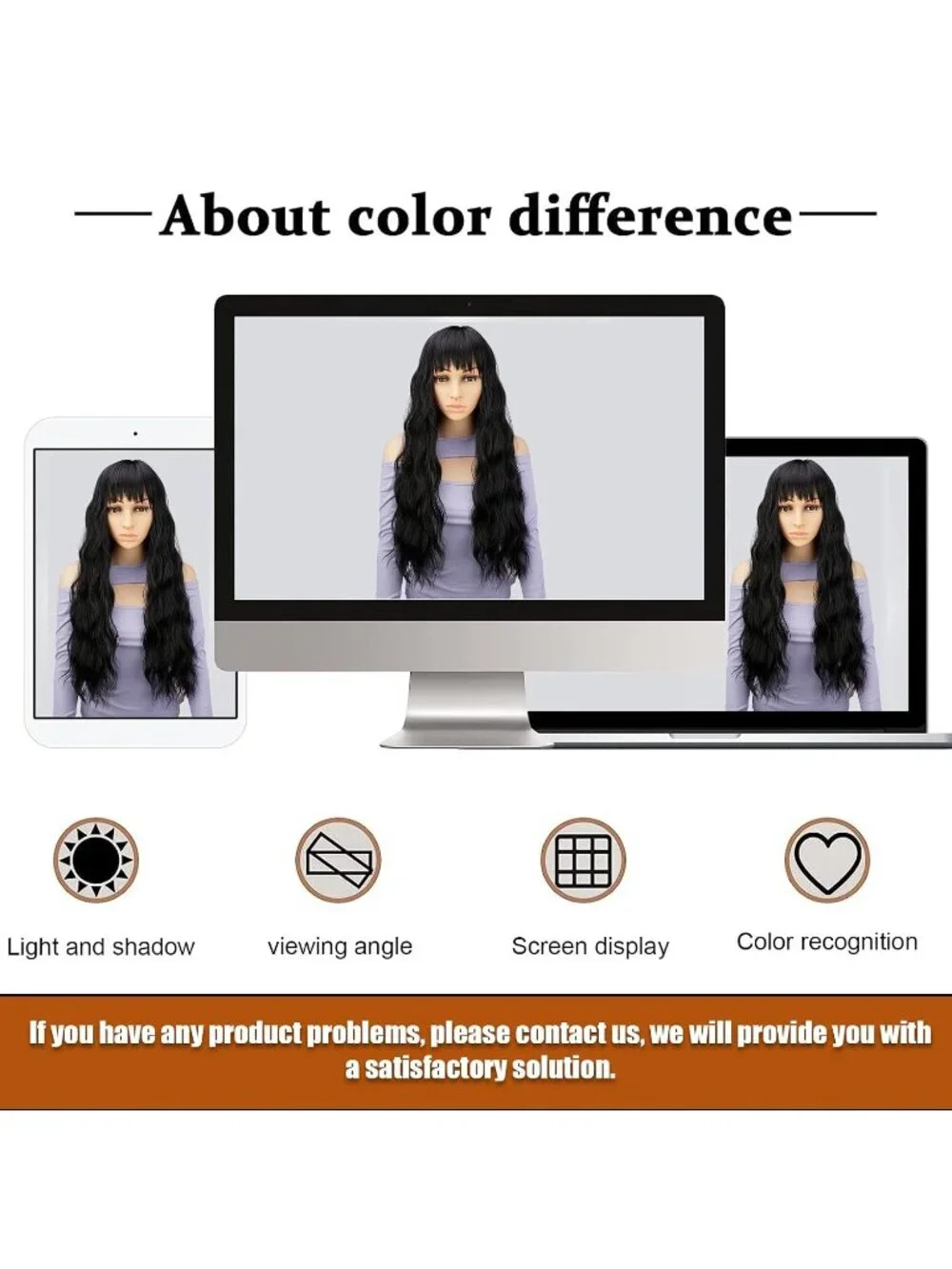 Women's Dark Purple 26 Inch Natural Looking Synthetic Fiber Long Wavy Wigs Bangs